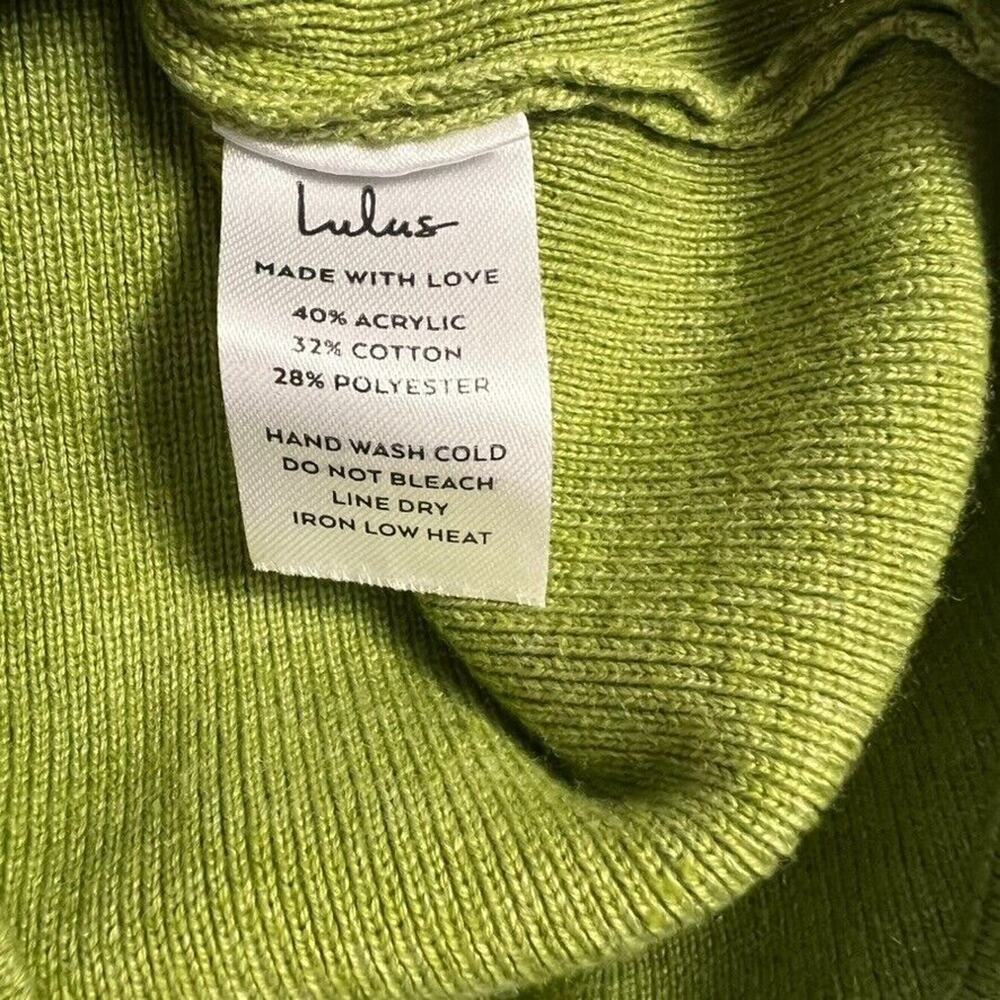LULUS Bodysuit Changing With The Seasons Lime Green Knit Cutout Knit - Picture 6 of 13